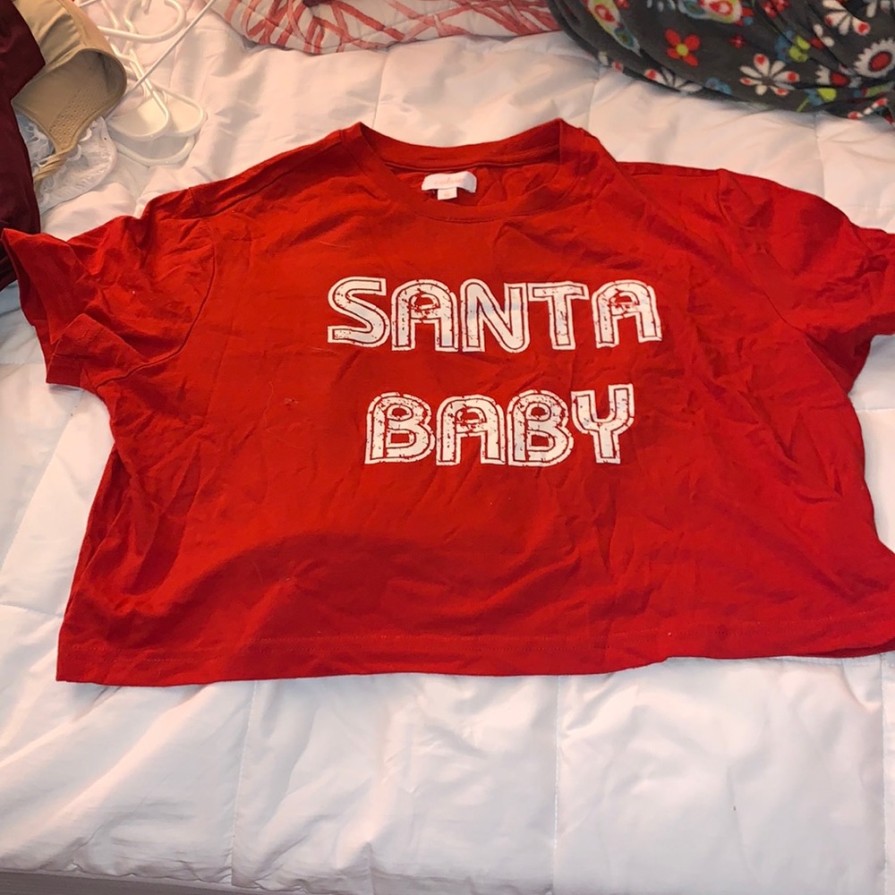 Pajama top crop top size large